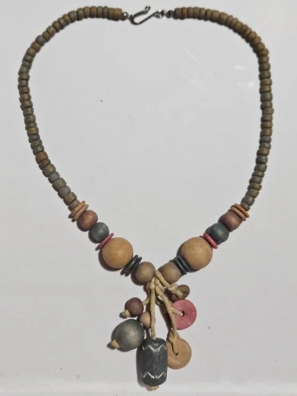 Vintage Beaded Wooden Necklace